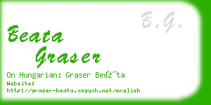 beata graser business card